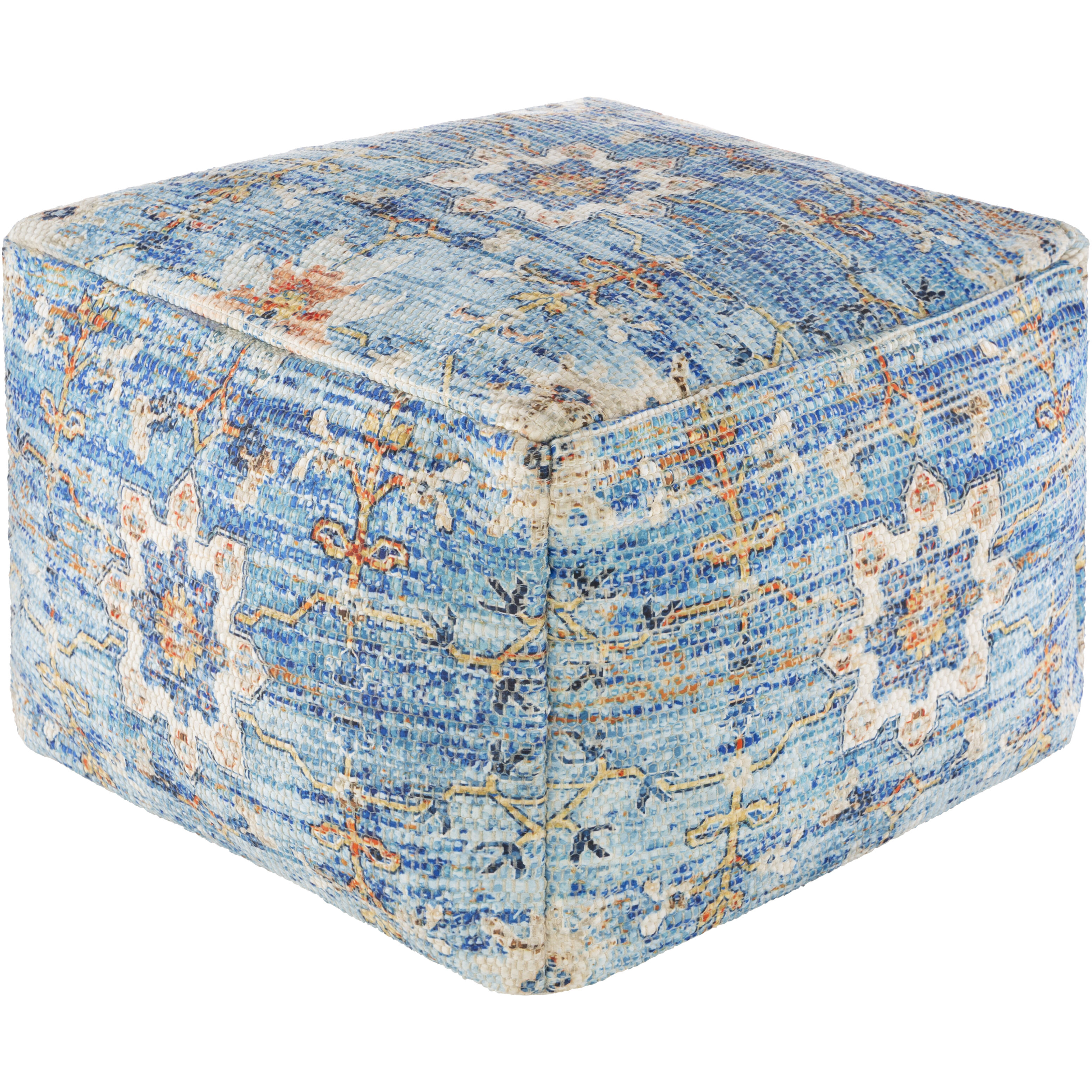Devonshire 14 inch Blue Pouf Rectangle