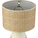 Hobart 20 inch 9 watt White with Natural and Clear Table Lamp Portable Light