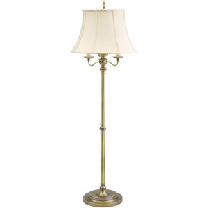 Newport 63 inch 150.00 watt Antique Brass Floor Lamp Portable Light