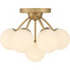 Lunara 7 Light 18.25 inch Legacy Brass Semi-Flush Mount Ceiling Light