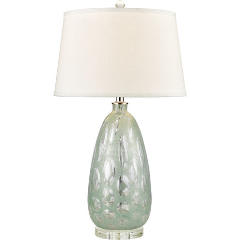 Bayside Blues 29 inch 150 watt Green with Clear Table Lamp Portable Light