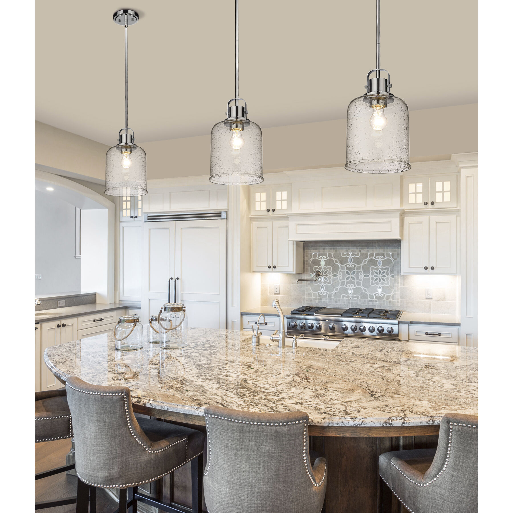 Silver chrome pendant light on sale
