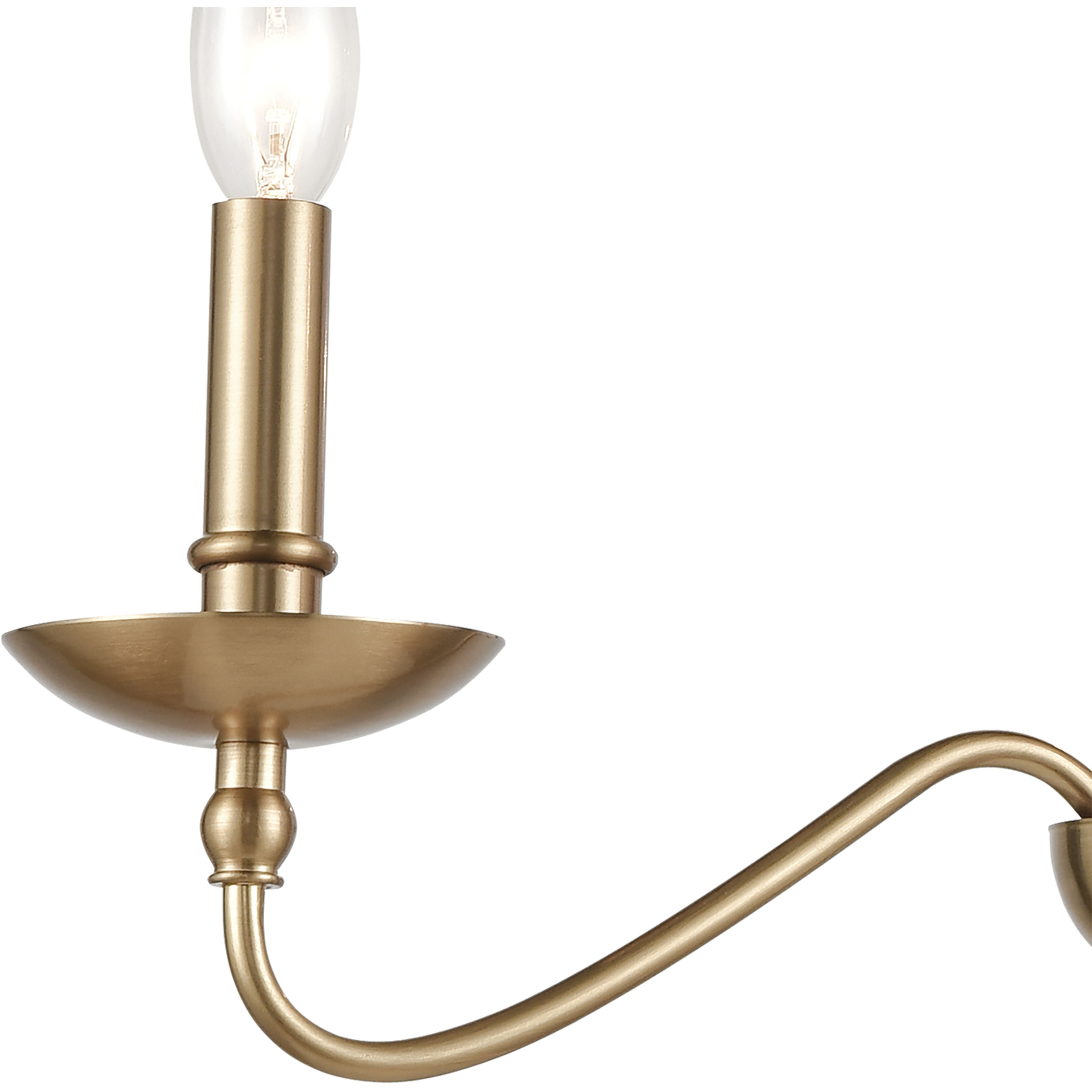 Wellsley 3 Light 18 inch Burnished Brass Chandelier Ceiling Light