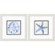 Coastal Watercolor Blue and Neutral Framed Art