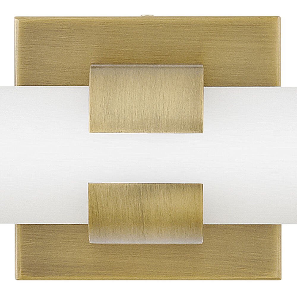 Aiden LED 31 inch Lacquered Brass Vanity Light Wall Light, Vertical