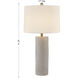 Amanda 32 inch 100.00 watt Distressed White Table Lamp Portable Light, Coco & Dash