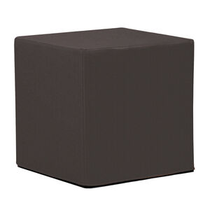 No Tip 17 inch Seascape Charcoal Outdoor Block Ottoman with Cover