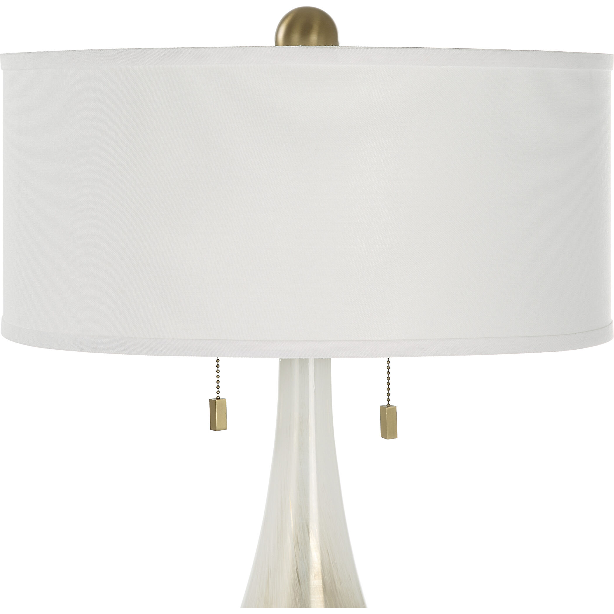 Cardoni 32.25 inch 60 watt White and Smoked Bronze with Brushed Brass Table Lamp Portable Light