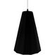 Radiance Collection - Fluted Pendant Ceiling Light in Dark Bronze, White Cord, Replaceable Bulb, Gloss Black, 9W x 13H, Form+Finish+Function