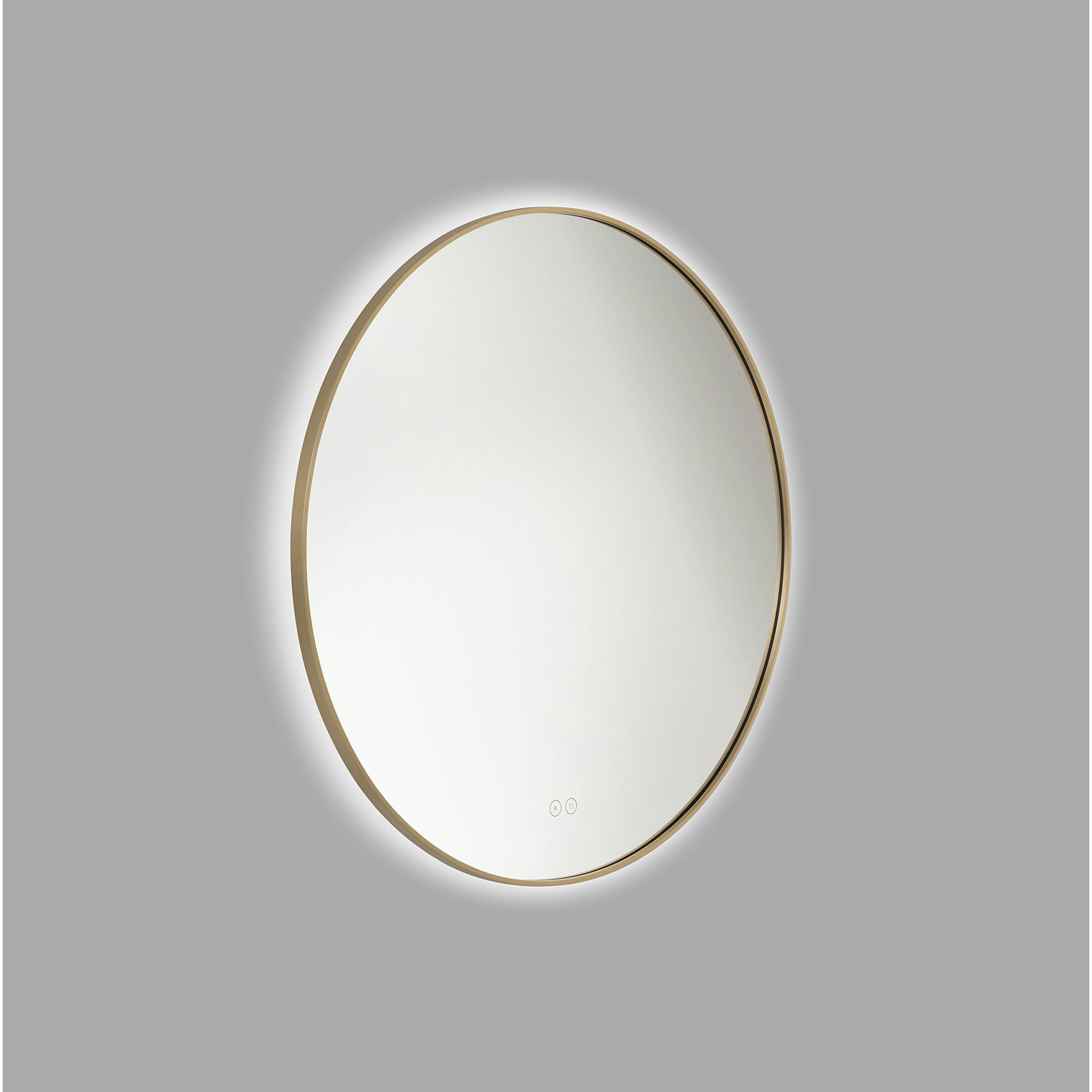 Cadre 30 X 30 inch Satin Brass Backlit Wall Mirror