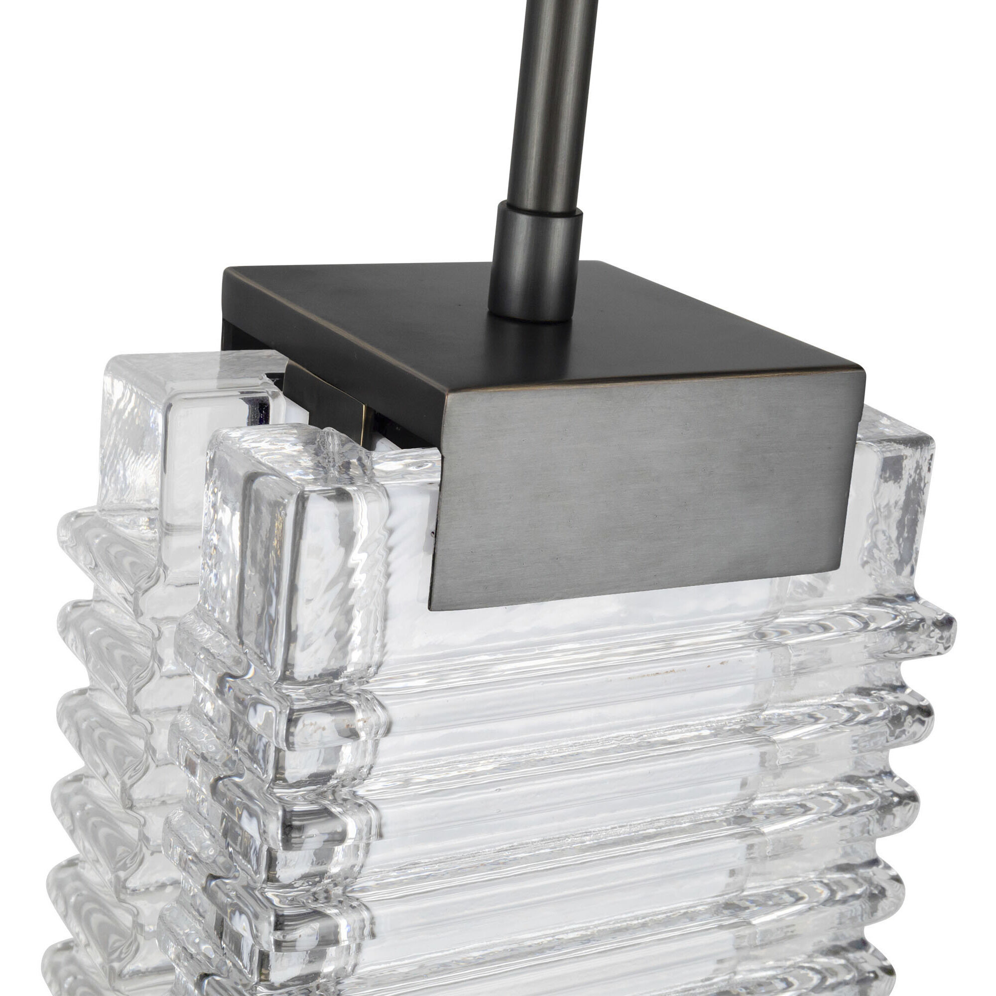 Alai LED 4.13 inch Urban Bronze/Ribbed Glass Pendant Ceiling Light