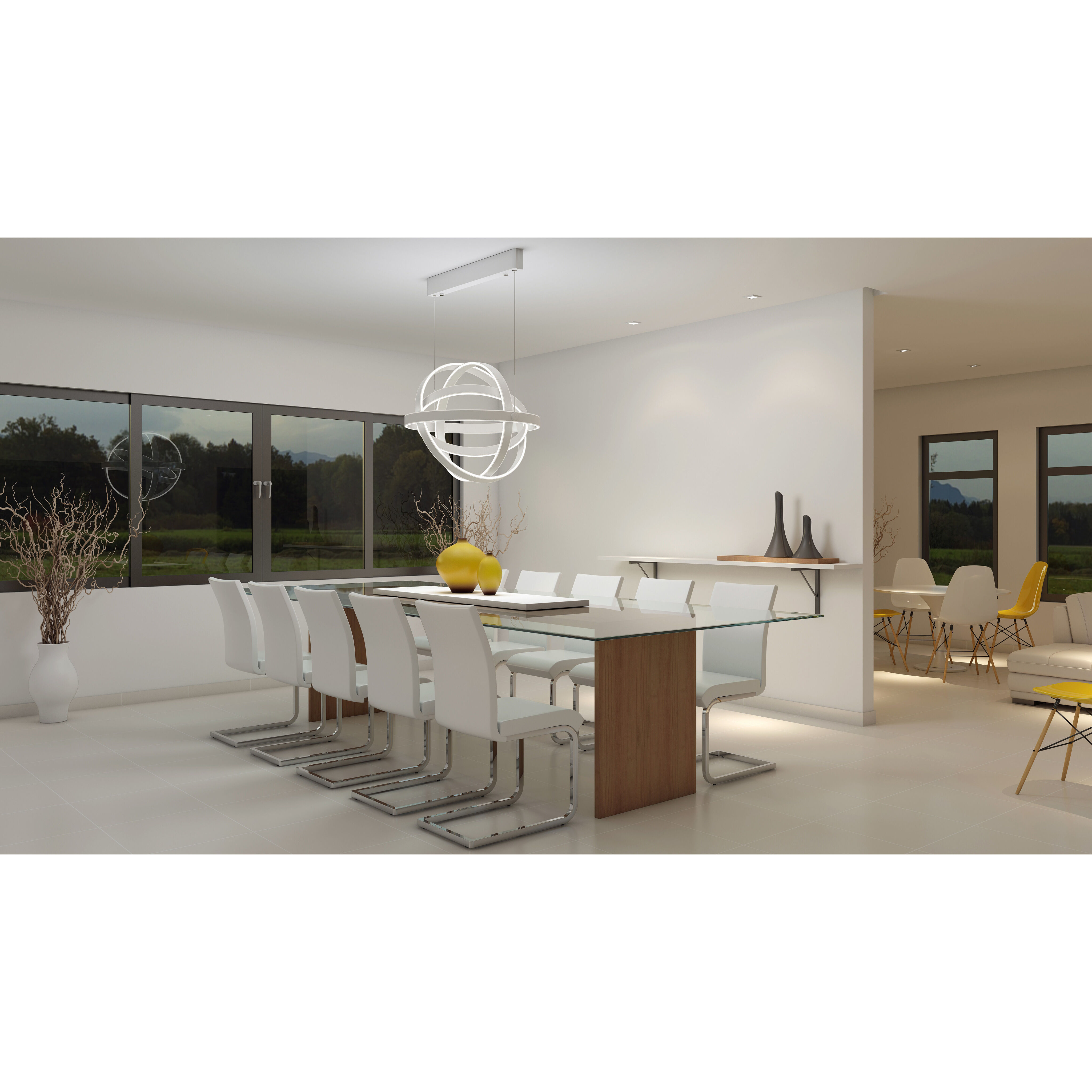 Gyro LED LED 25.75 inch Matte White Single Pendant Ceiling Light