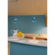 Aurora LED 4.5 inch Chrome Pendant Ceiling Light in Blue Glass