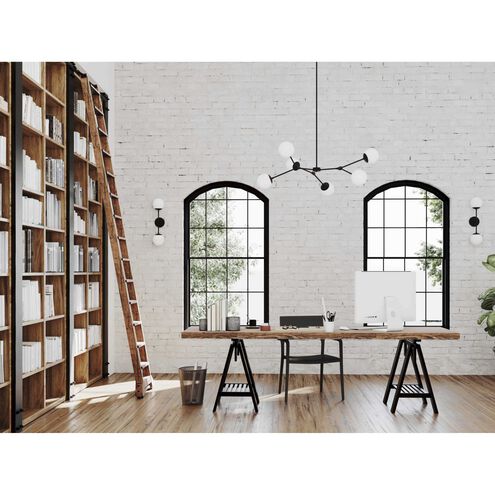 Haas 2 Light 5.87 inch Matte Black Wall Bracket Wall Light, Design Series