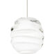 Sean Lavin Audra 1 Light 5.3 inch Satin Nickel Pendant Ceiling Light in Halogen, White Glass