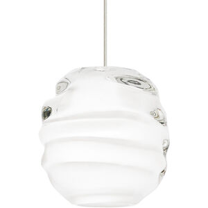Sean Lavin Audra 1 Light 5.3 inch Satin Nickel Pendant Ceiling Light in Halogen, White Glass