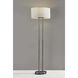 Duet 62 inch 60.00 watt Satin Steel Floor Lamp Portable Light in Brushed Steel