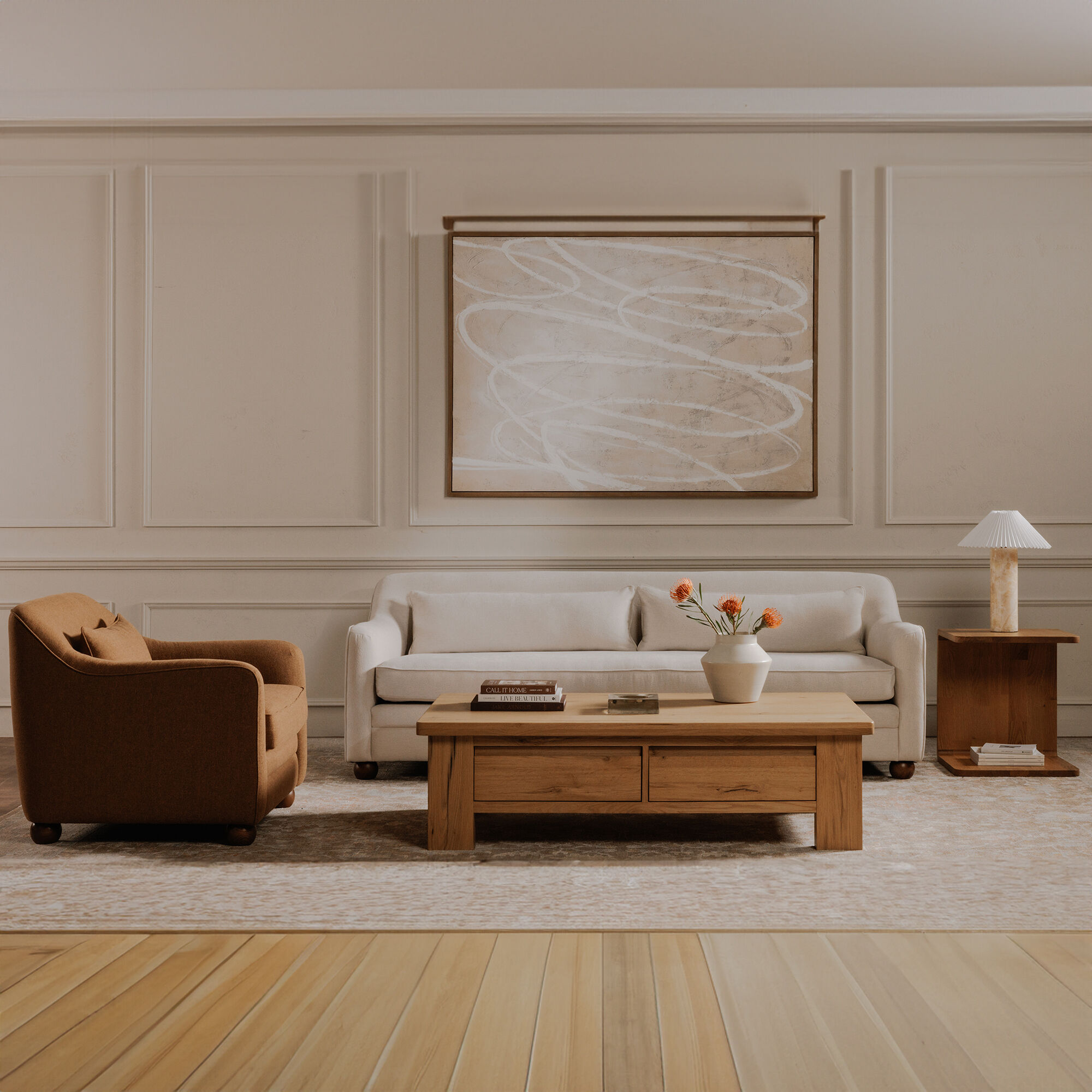 Graham 60 X 35 inch Natural Storage Coffee Table