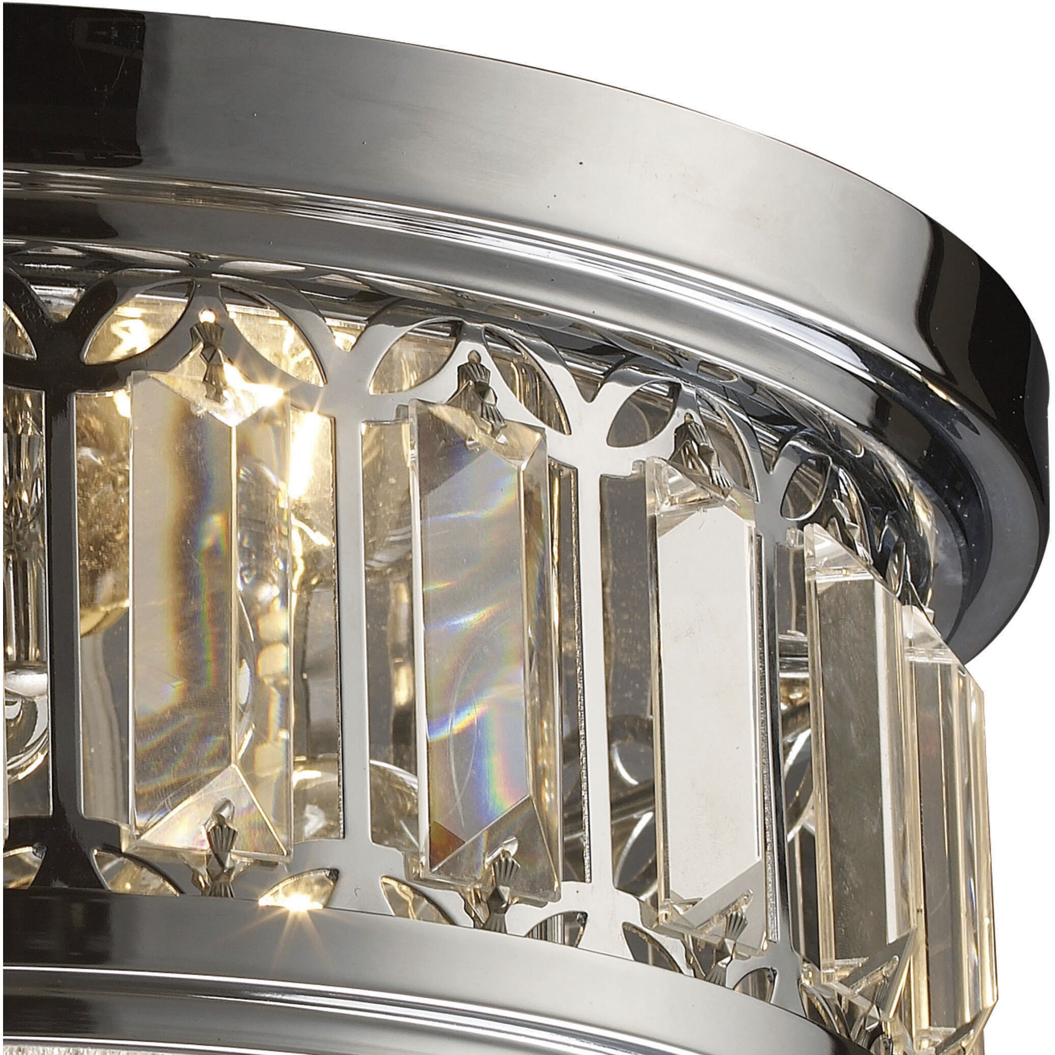 Salena 2 Light 13 inch Polished Chrome Flush Mount Ceiling Light