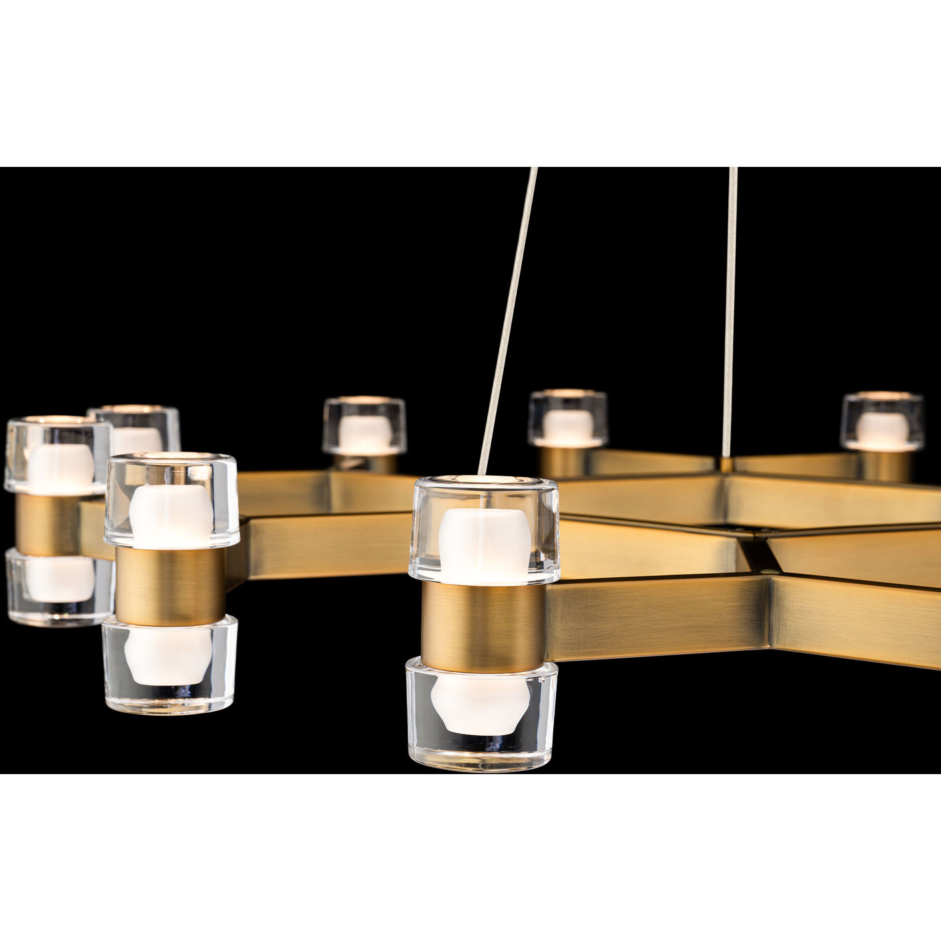 Dashe LED 36 inch Aged Brass Indoor Hanging Lighting Ceiling Light