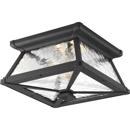 Mac 2 Light 11 inch Textured Black Outdoor Flush Mount