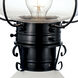 Classic Onion 1 Light 17.5 inch Black with Clear Outdoor Post Light, Medium