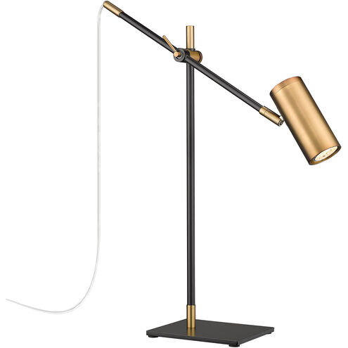 Calumet 22 inch 35.00 watt Matte Black/Olde Brass Table Lamp Portable Light