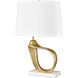 Aperture 23 inch 100.00 watt Gold Leaf with White Table Lamp Portable Light