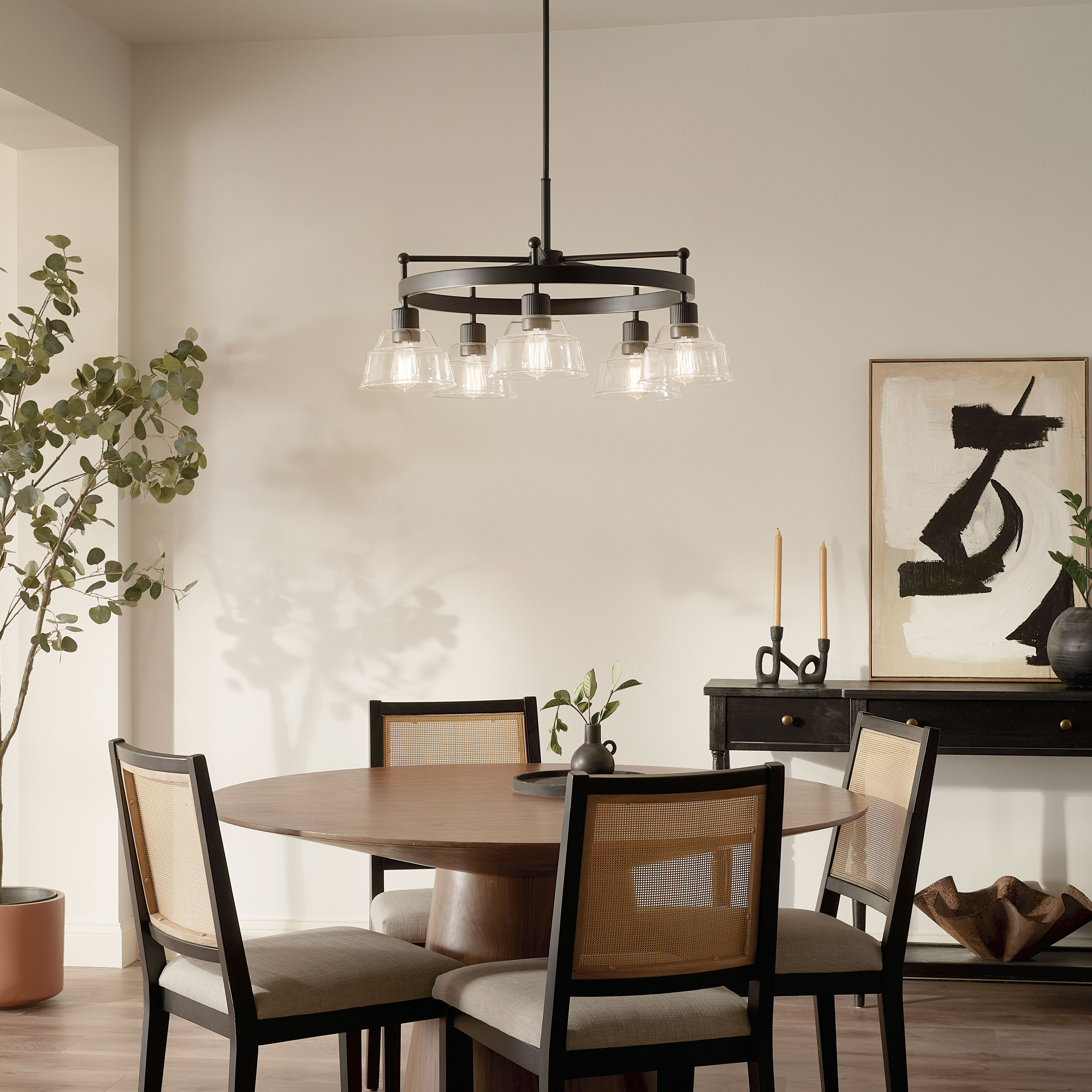 Eastmont 5 Light 31.5 inch Black Chandelier Ceiling Light, Large