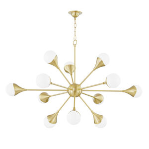 Ariana LED 49.5 inch Aged Brass Chandelier Ceiling Light
