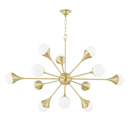 Ariana LED 49.5 inch Aged Brass Chandelier Ceiling Light