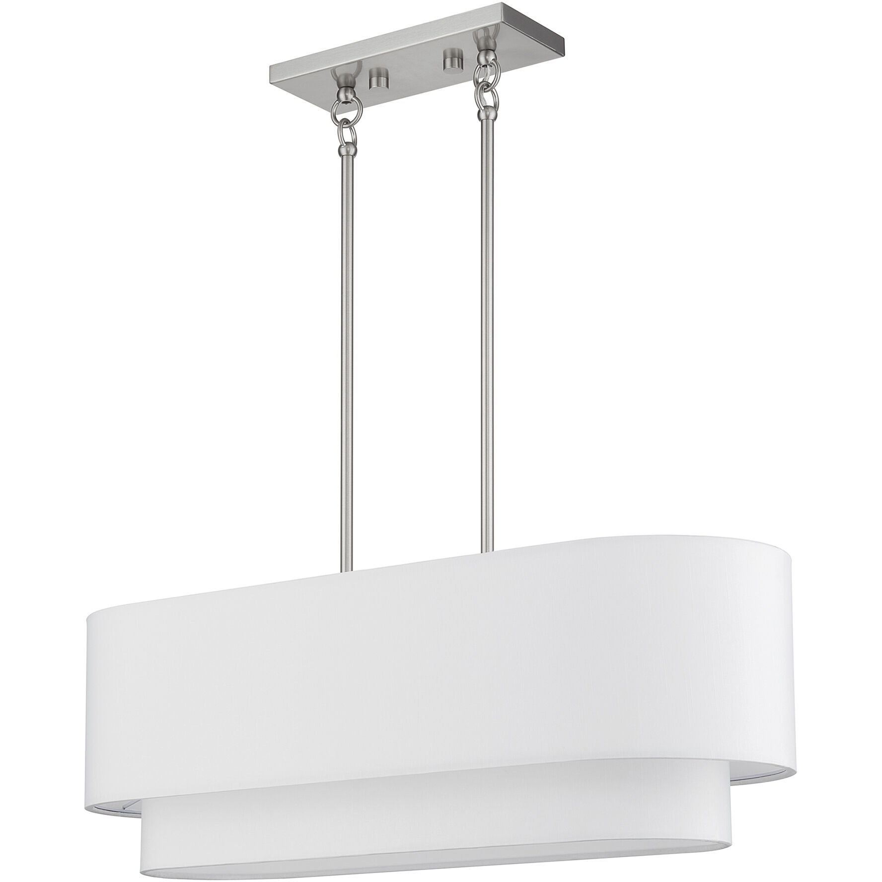 Manorwood 3 Light 30 inch Brushed Nickel Linear Chandelier Ceiling Light