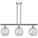 Ballston Farmhouse Rope 3 Light 36 inch Polished Chrome Island Light Ceiling Light in Clear Glass with White Rope, Ballston