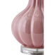 Abbey Lane 30 inch 150 watt Pink with Clear Table Lamp Portable Light