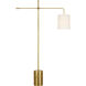 Suzanne Kasler Frederick 52 inch 15 watt Hand-Rubbed Antique Brass Pivoting Floor Lamp Portable Light