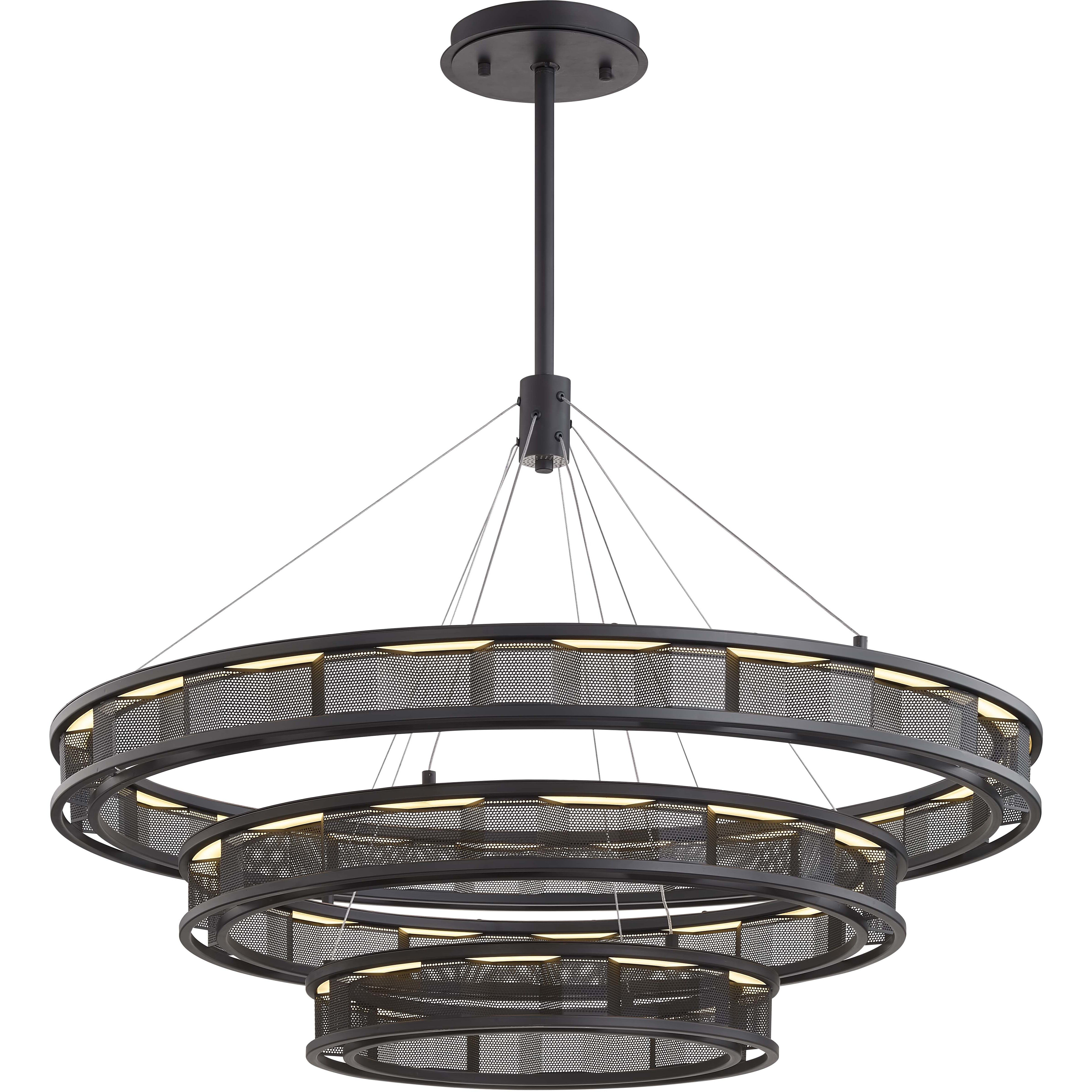 Fuze LED 39 inch Modern Bronze Chandelier Ceiling Light