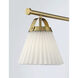 Scandinavian 3 Light 39 inch Natural Brass Linear Chandelier Ceiling Light