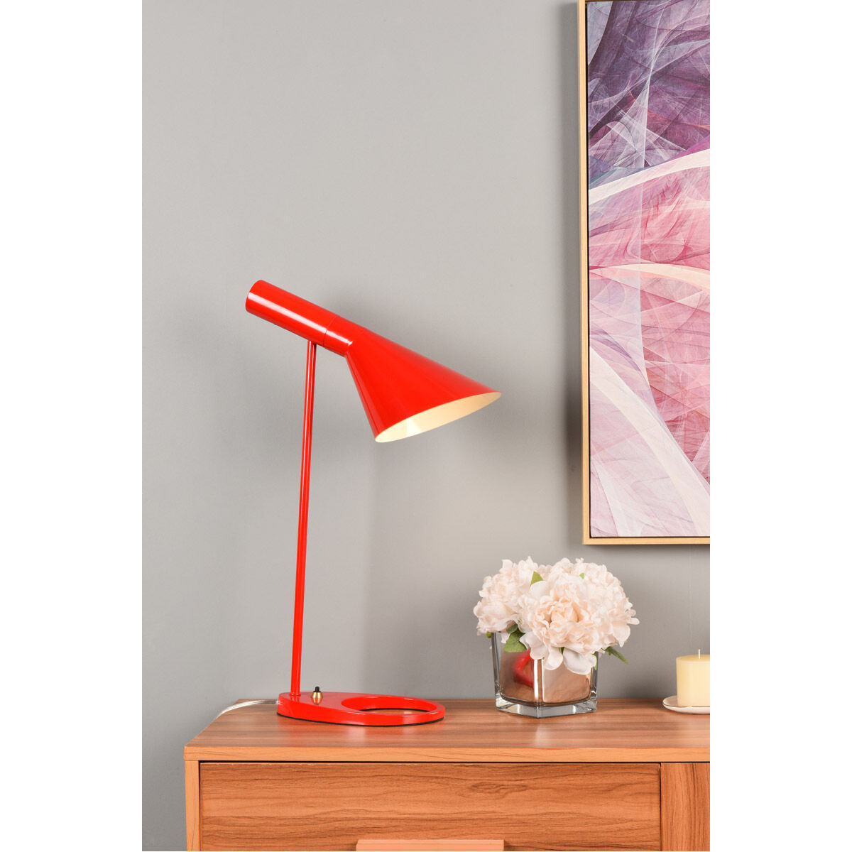 Juniper 20.3 inch 40 watt Red Table Lamp Portable Light