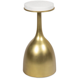 Logan Accent Table in Natural Brass