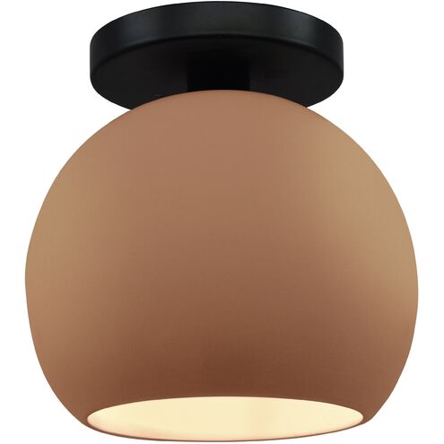 Radiance LED 10 inch Adobe and Matte Black Semi Flush Ceiling Light