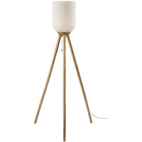 Kinsley 57.5 inch 100.00 watt Natural Wood Floor Lamp Portable Light