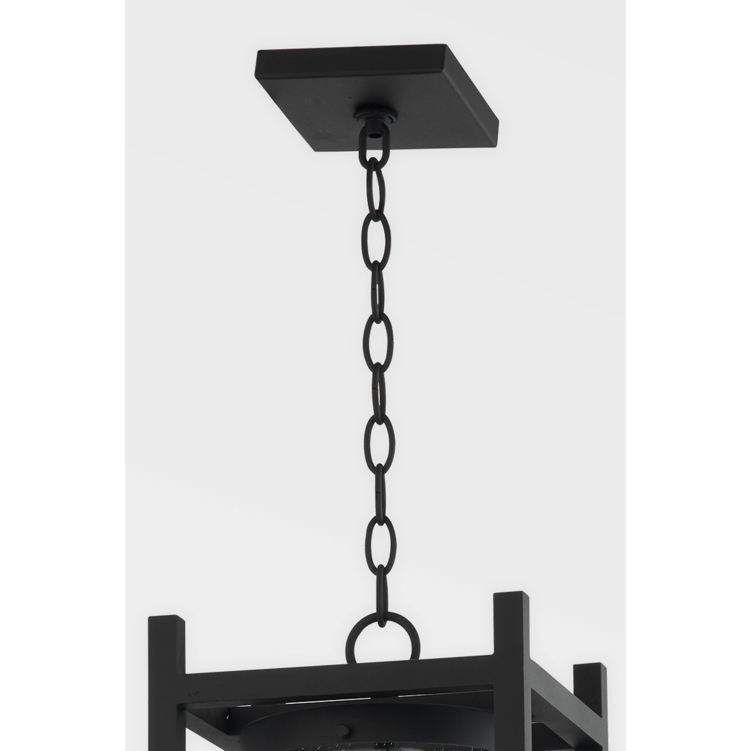 Carlo 4 Light 11 inch Textured Black Outdoor Pendant