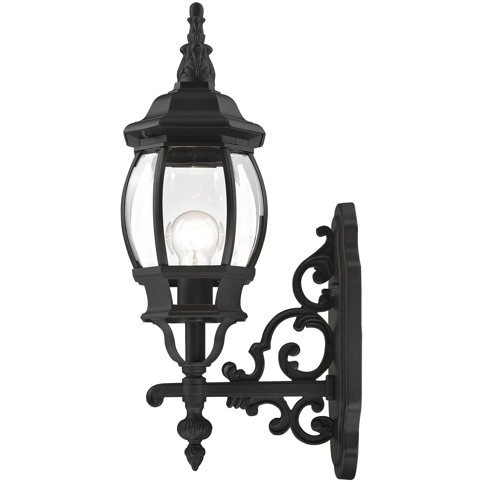 Frontenac 1 Light 20 inch Textured Black Outdoor Wall Lantern