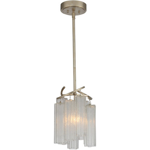 Victoria 1 Light 11 inch Golden Silver Single Pendant Ceiling Light