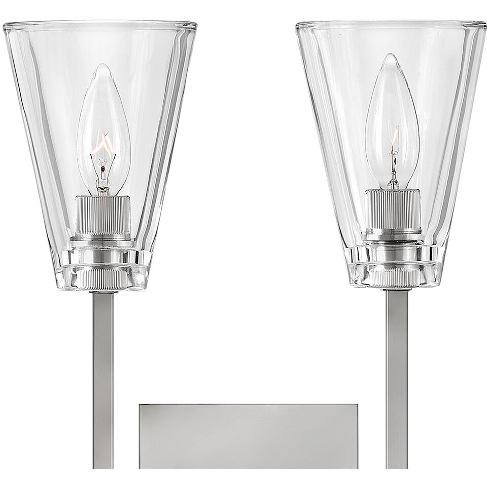 Auden 2 Light 11 inch Polished Nickel Vanity Light Wall Light