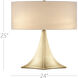 Cassia 25 inch 60 watt Gold Leaf Table Lamp Portable Light
