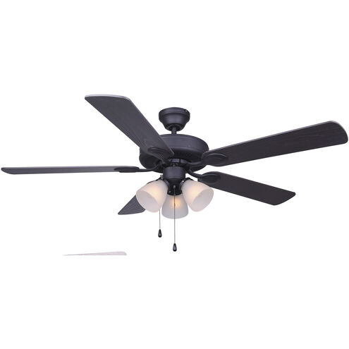 Madison 52 inch Black with Midnight Ash/Weathered Oak Blades Indoor Fan
