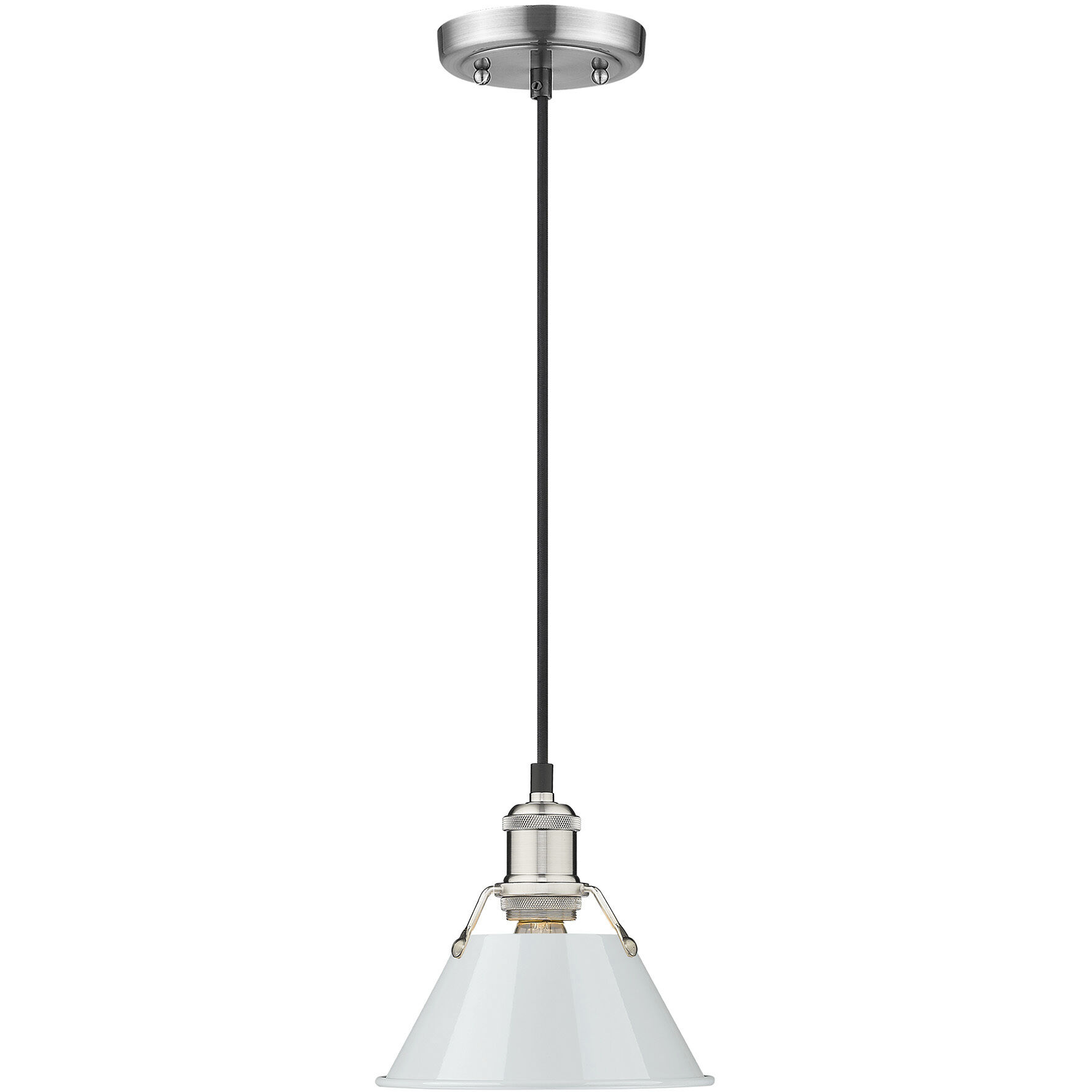 Yep Orwell Pendant Ceiling Light in Pewter, Dusky Blue