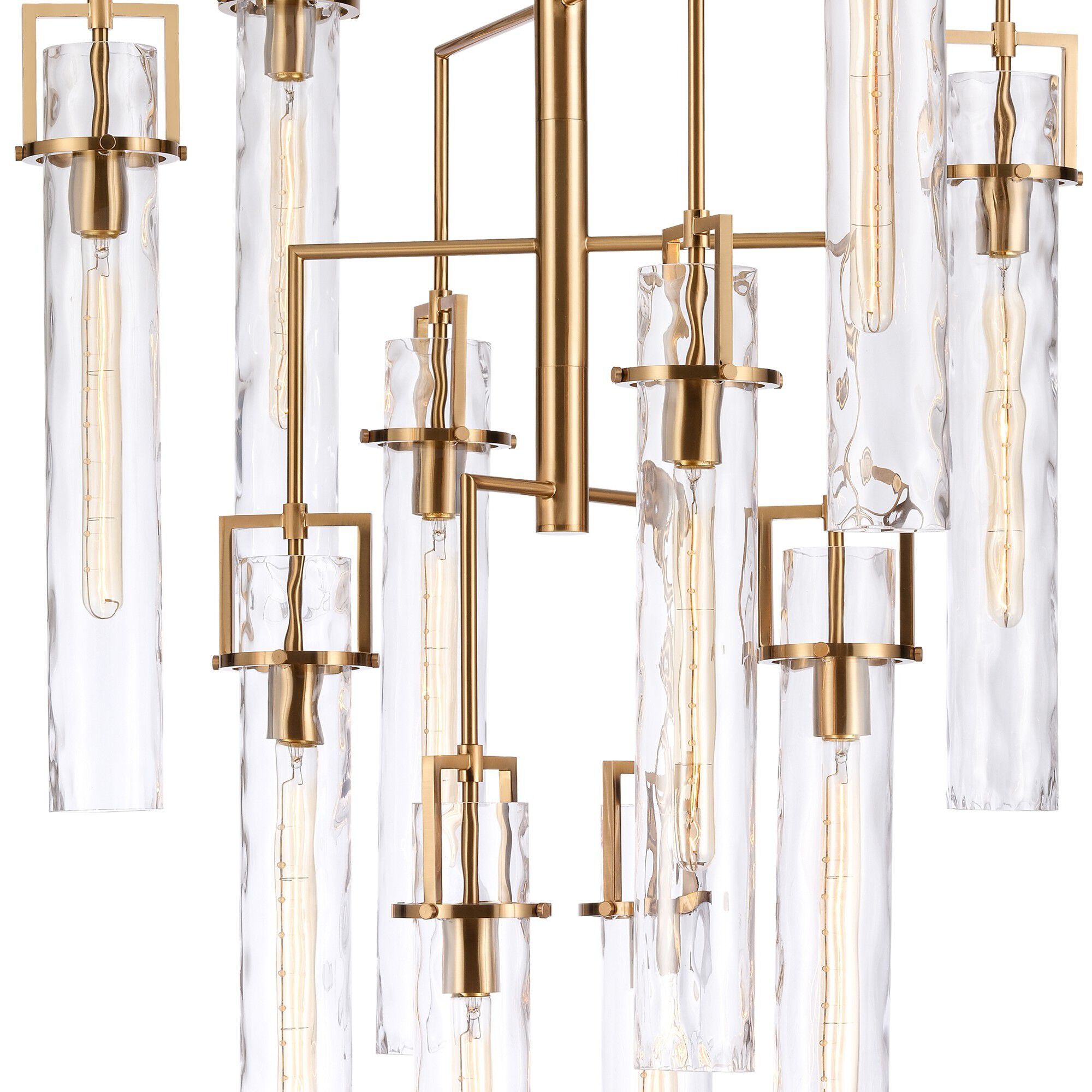 Jayden 10 Light 36 inch Lacquered Gold Chandelier Ceiling Light