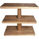 Fatima 28 X 26.5 inch Dark Walnut Side Table